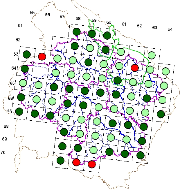 Mapa výskytu - rákosník obecný - Acrocephalus scirpaceus
