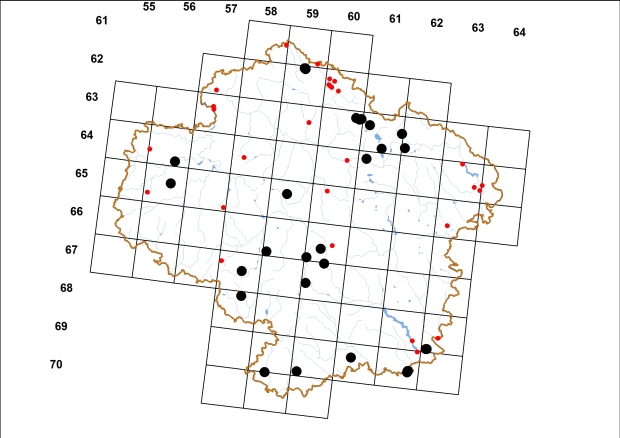 Mapa výskytu - sítovka suchomilná - Aegopinella minor