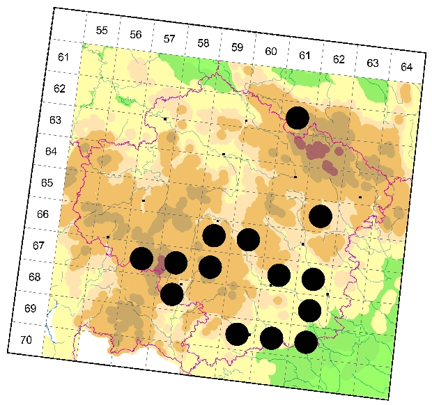 Mapa výskytu - šídlo červené - Anaciaeschna isosceles