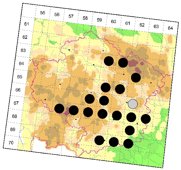 Mapa výskytu - šídlo tmavé - Anax parthenope