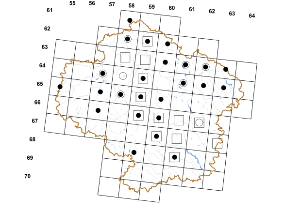 Mapa výskytu - svinutec běloústý - Anisus leucostoma