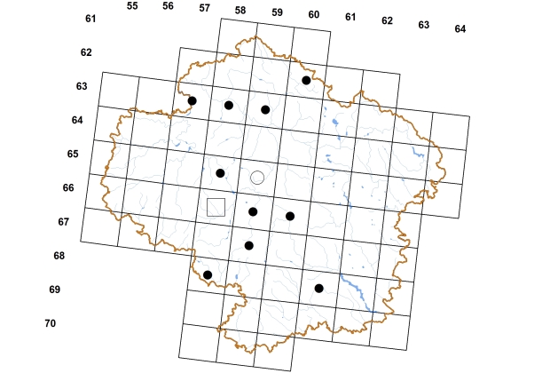 Mapa výskytu - svinutec zploštělý - Anisus vortex