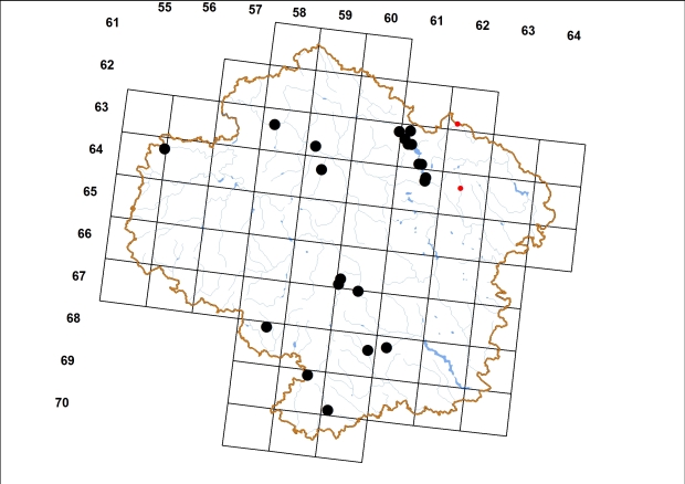 Mapa výskytu - plzák zahradní - Arion distinctus