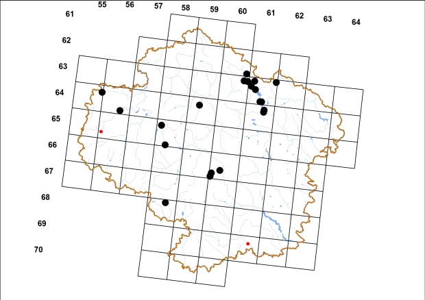 Mapa výskytu - plzák španělský - Arion vulgaris