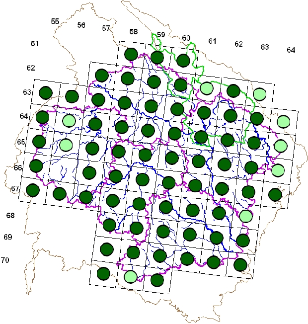 Mapa výskytu - výr velký - Bubo bubo