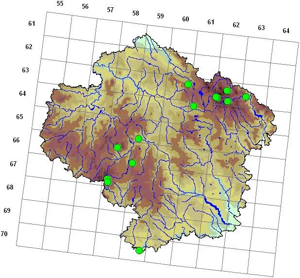 Mapa výskytu - drobnička Starkeova - Cephaloziella divaricata