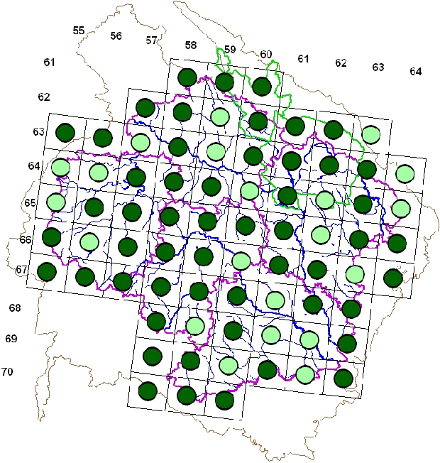 Mapa výskytu - šoupálek dlouhoprstý - Certhia familiaris