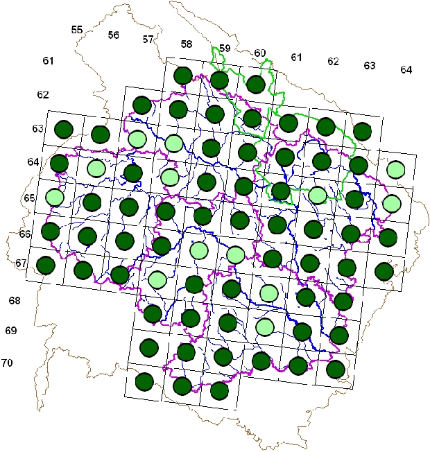 Mapa výskytu - zvonek zelený - Chloris chloris