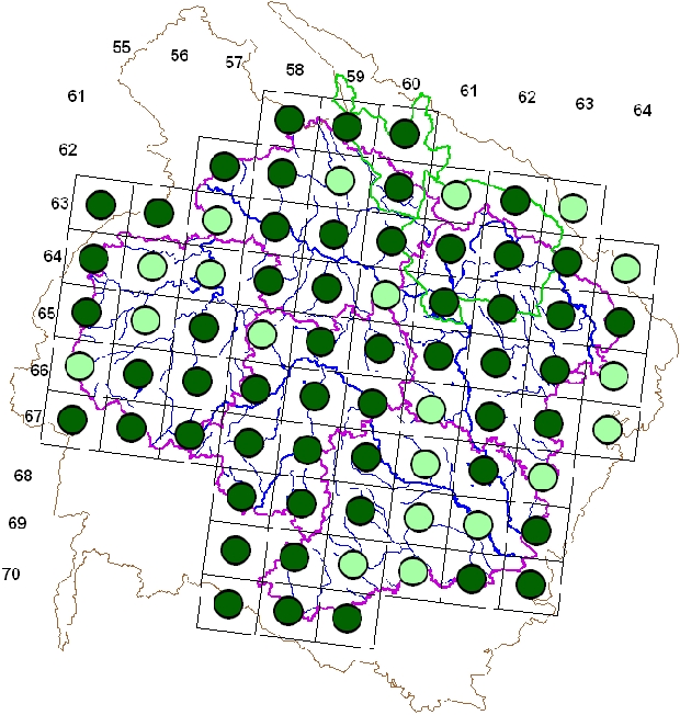 Mapa výskytu - čáp černý - Ciconia nigra