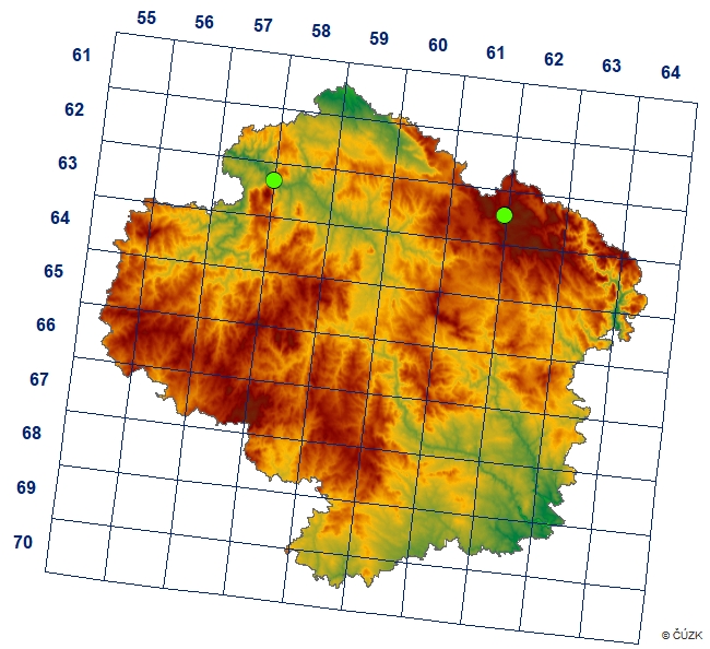 Mapa výskytu - lesinožka větší - Conchogneta traegardhi