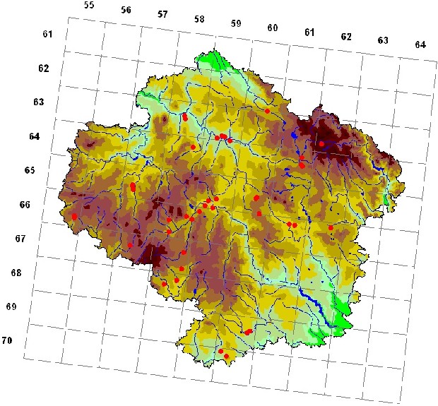 Mapa výskytu - havran polní - Corvus frugilegus
