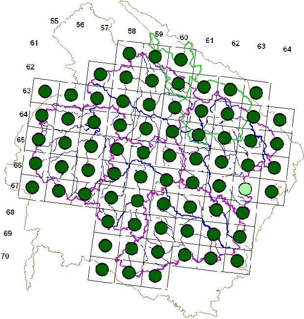 Mapa výskytu - jiřička obecná - Delichon urbicum