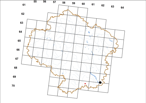 Mapa výskytu - slimáček balkánský - Deroceras turcicum