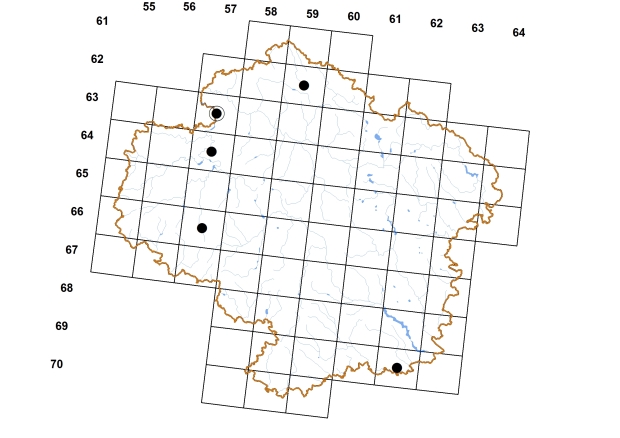 Mapa výskytu - slávička mnohotvárná - Dreissena polymorpha