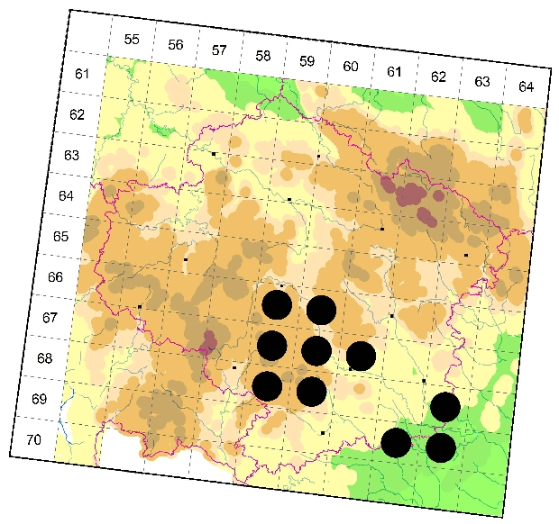 Mapa výskytu - šidélko znamenané - Erythromma viridulum