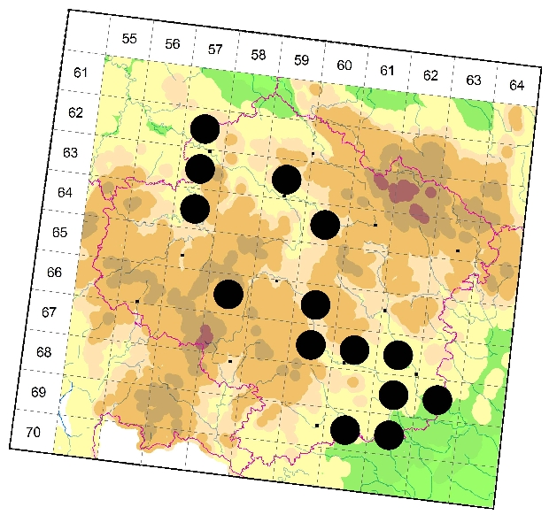 Mapa výskytu - klínatka obecná - Gomphus vulgatissimus