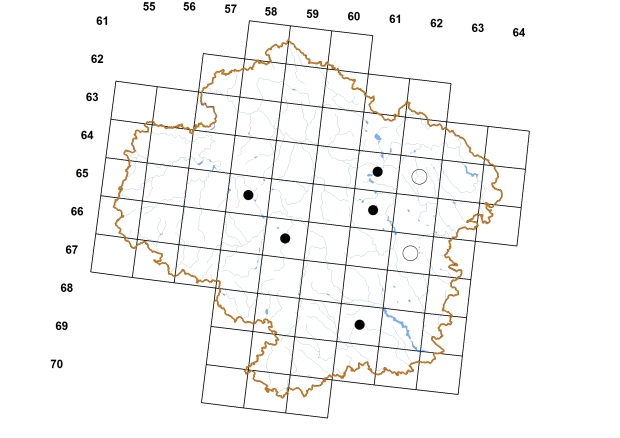 Mapa výskytu - kružník malý - Gyraulus parvus