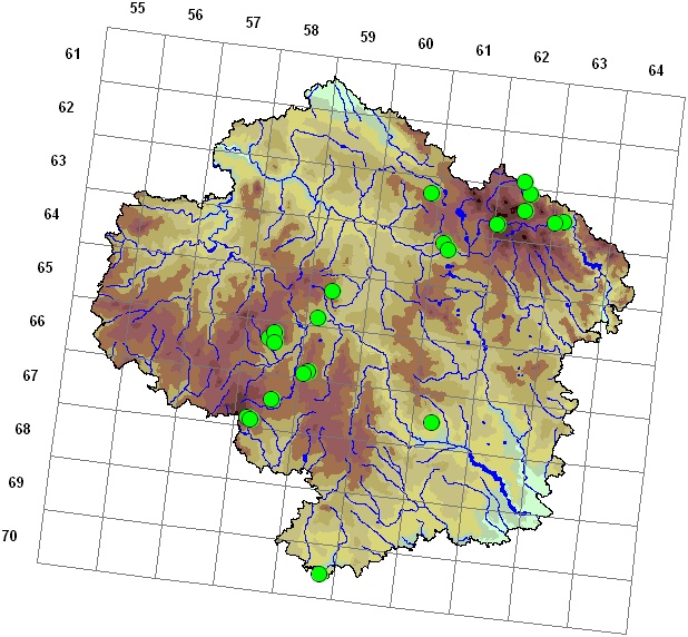 Mapa výskytu - těhovec bezžebrý - Hedwigia ciliata