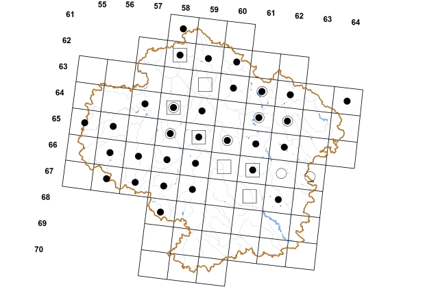 Mapa výskytu - kýlnatec čočkovitý - Hippeutis complanatus