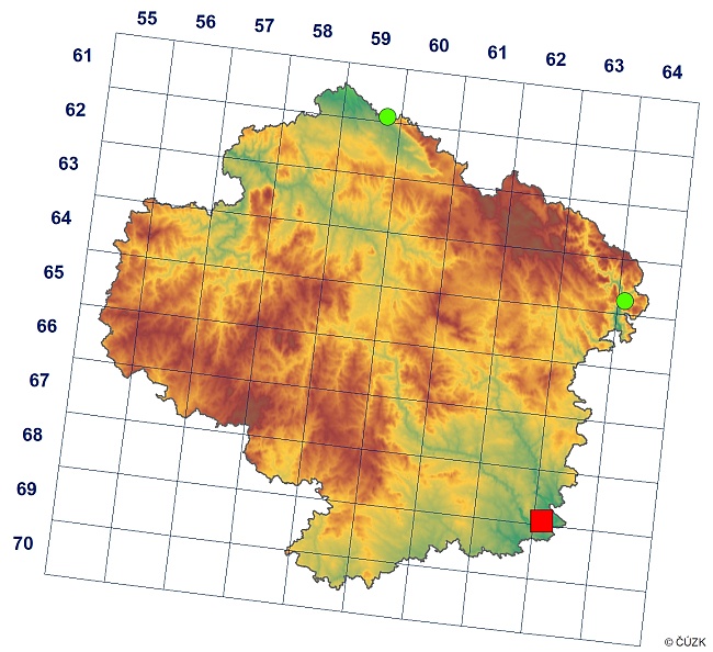 Mapa výskytu - neštiřík luční - Hypochthonius luteus