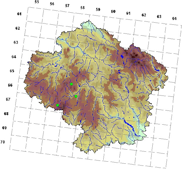 Mapa výskytu - vláknice pomíchaná - Inocybe mixtilis