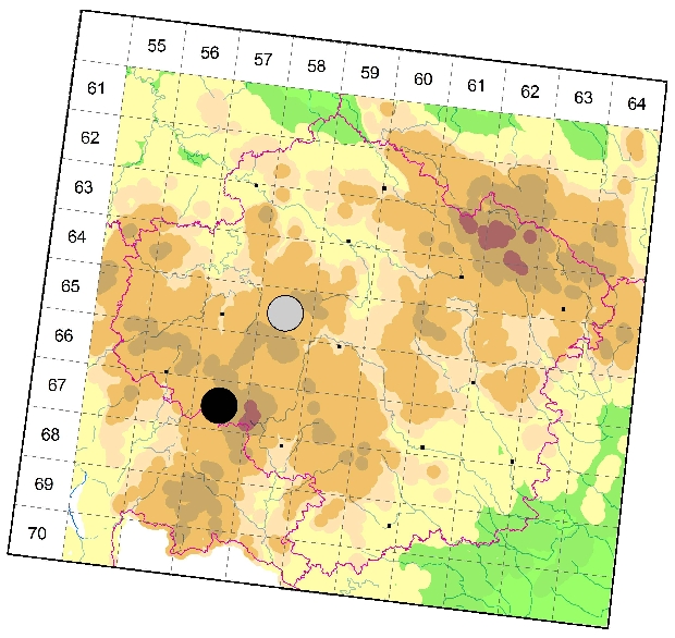 Mapa výskytu - plachetnatka malá - Maro lepidus