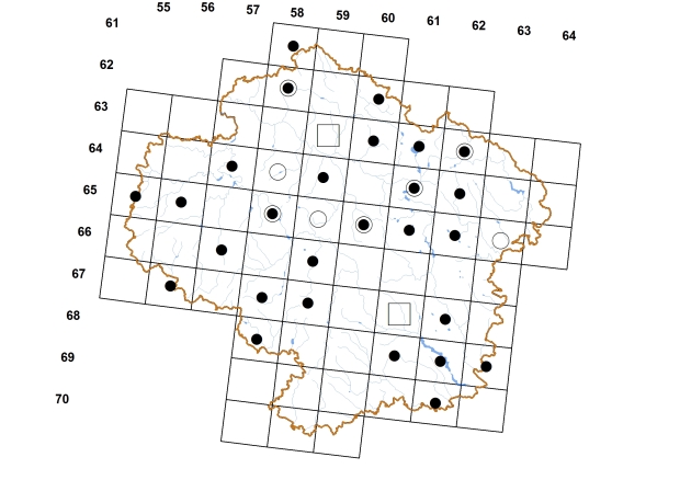 Mapa výskytu - okrouhlice rybničná - Musculium lacustre