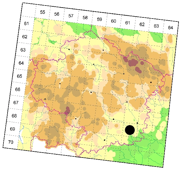Mapa výskytu - skákavka hladká - Neon levis