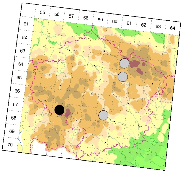 Mapa výskytu - skákavka mokřadní - Neon valentulus