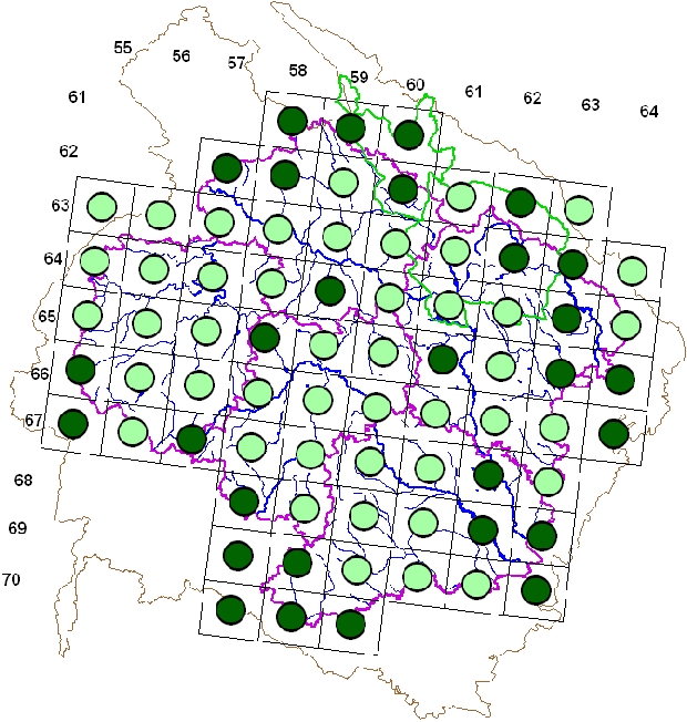 Mapa výskytu - budníček lesní - Phylloscopus sibilatrix