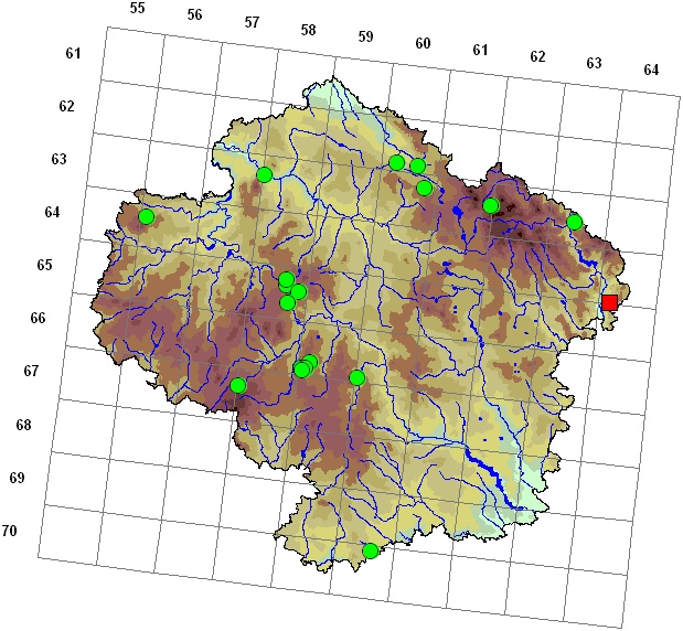 Mapa výskytu - stínka posypaná - Porcellium conspersum