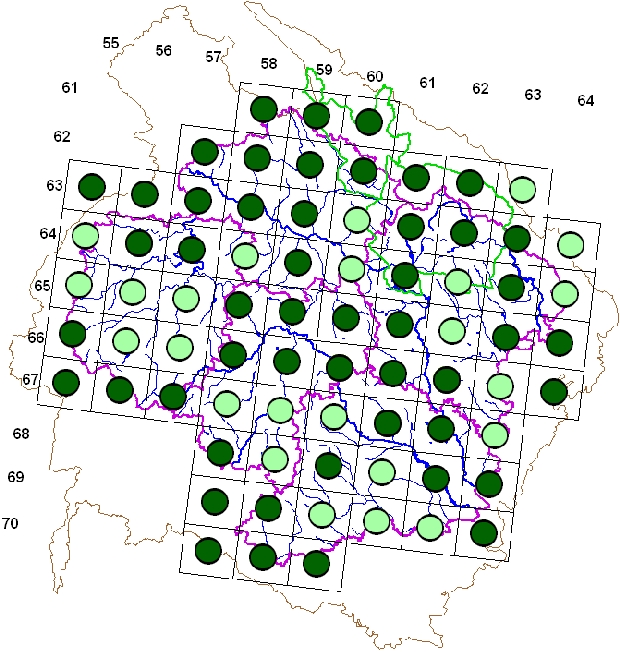 Mapa výskytu - pěvuška modrá - Prunella modularis