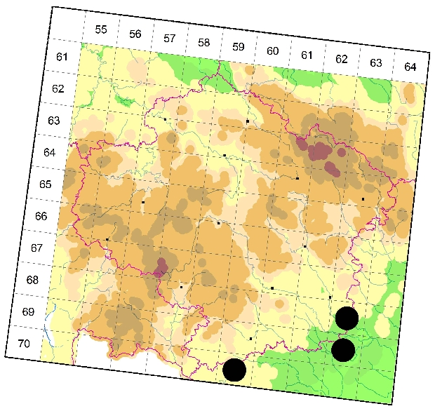 Mapa výskytu - skákavka stepní - Pseudeuophrys obsoleta
