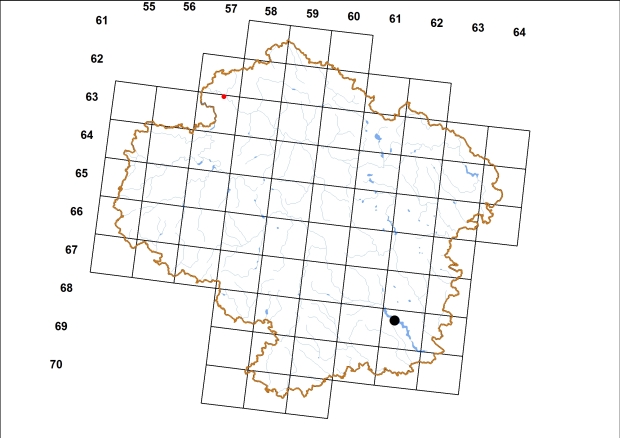 Mapa výskytu - zrnovka třízubá - Pupilla triplicata