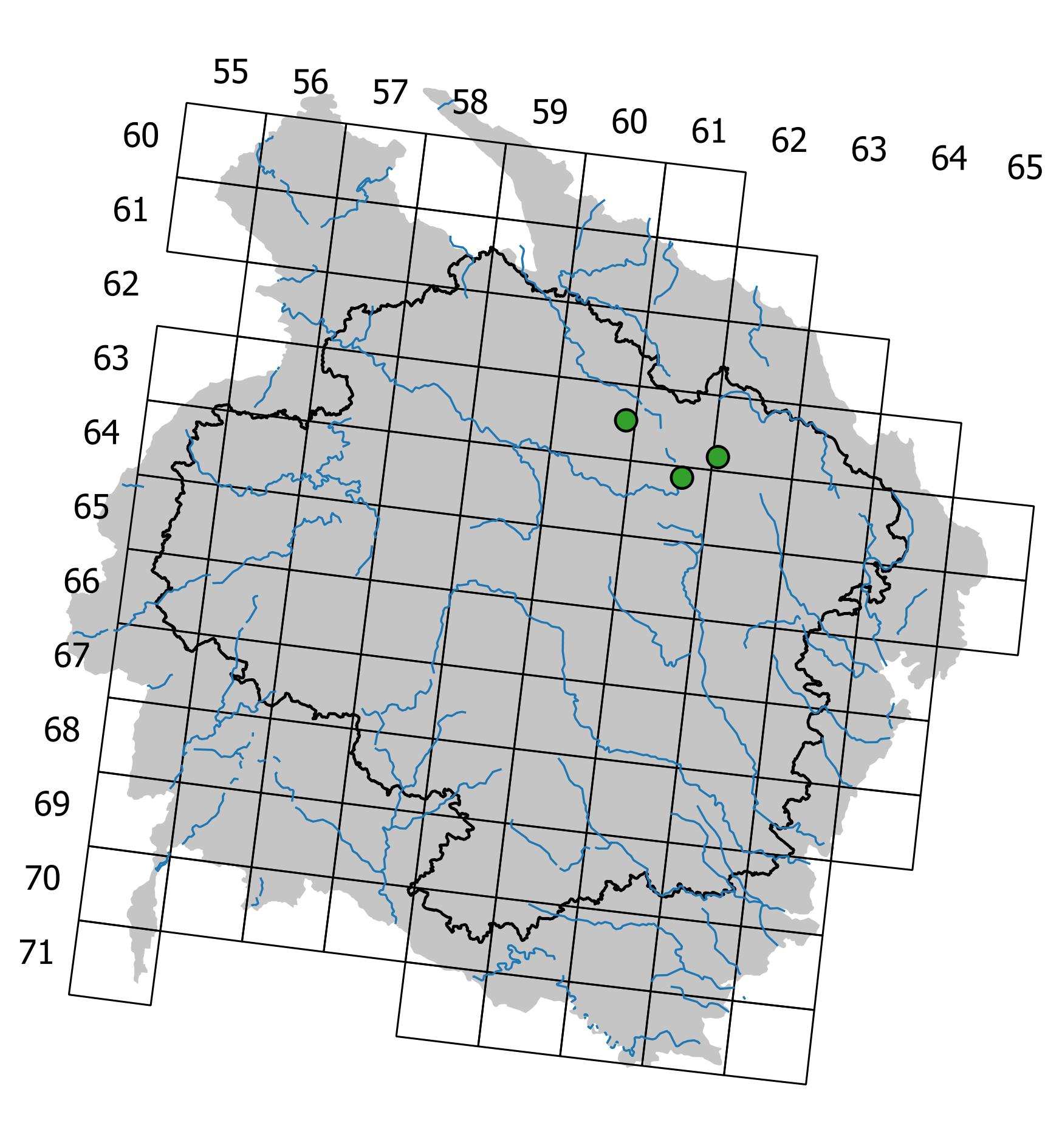 Mapa výskytu - stěkovec mnohodílný - Riccardia multifida
