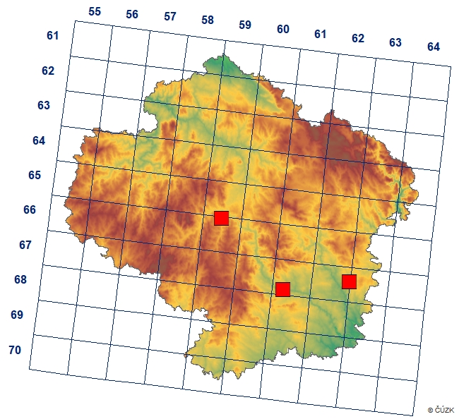 Mapa výskytu - martináč trnkový - Saturnia spini