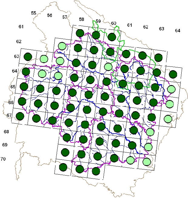 Mapa výskytu - bramborníček hnědý - Saxicola rubetra