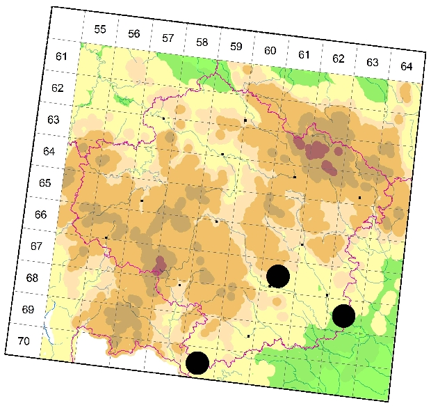 Mapa výskytu - snovačka vřesová - Simitidion simile