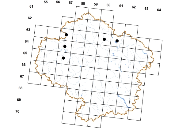 Mapa výskytu - blatenka tmavá - Stagnicola corvus