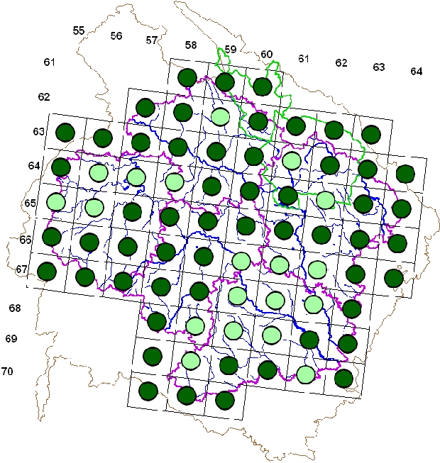 Mapa výskytu - puštík obecný - Strix aluco
