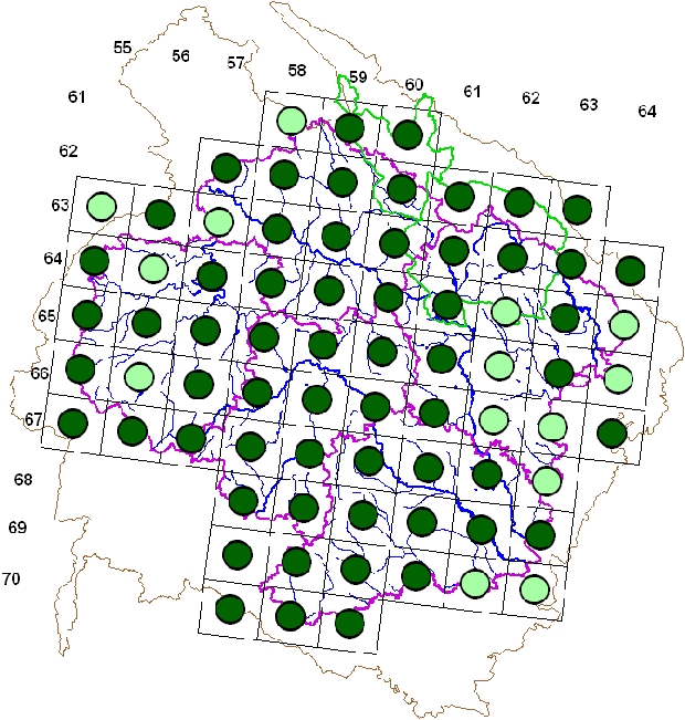 Mapa výskytu - drozd brávník - Turdus viscivorus