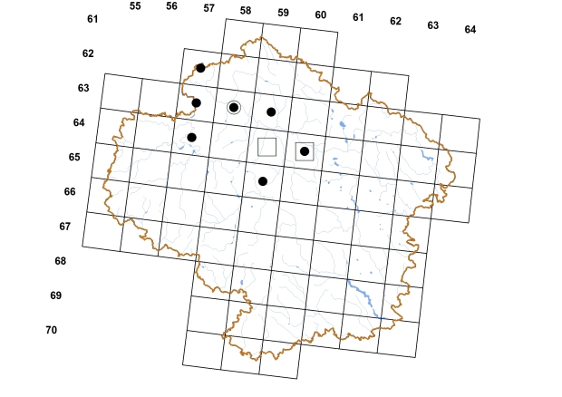 Mapa výskytu - velevrub malířský - Unio pictorum