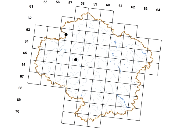 Mapa výskytu - bahenka pruhovaná - Viviparus viviparus
